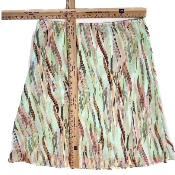 New York & Company Pastel Stripes Midi Pull On Skirt Lined Size XL - Picture 5 of 5